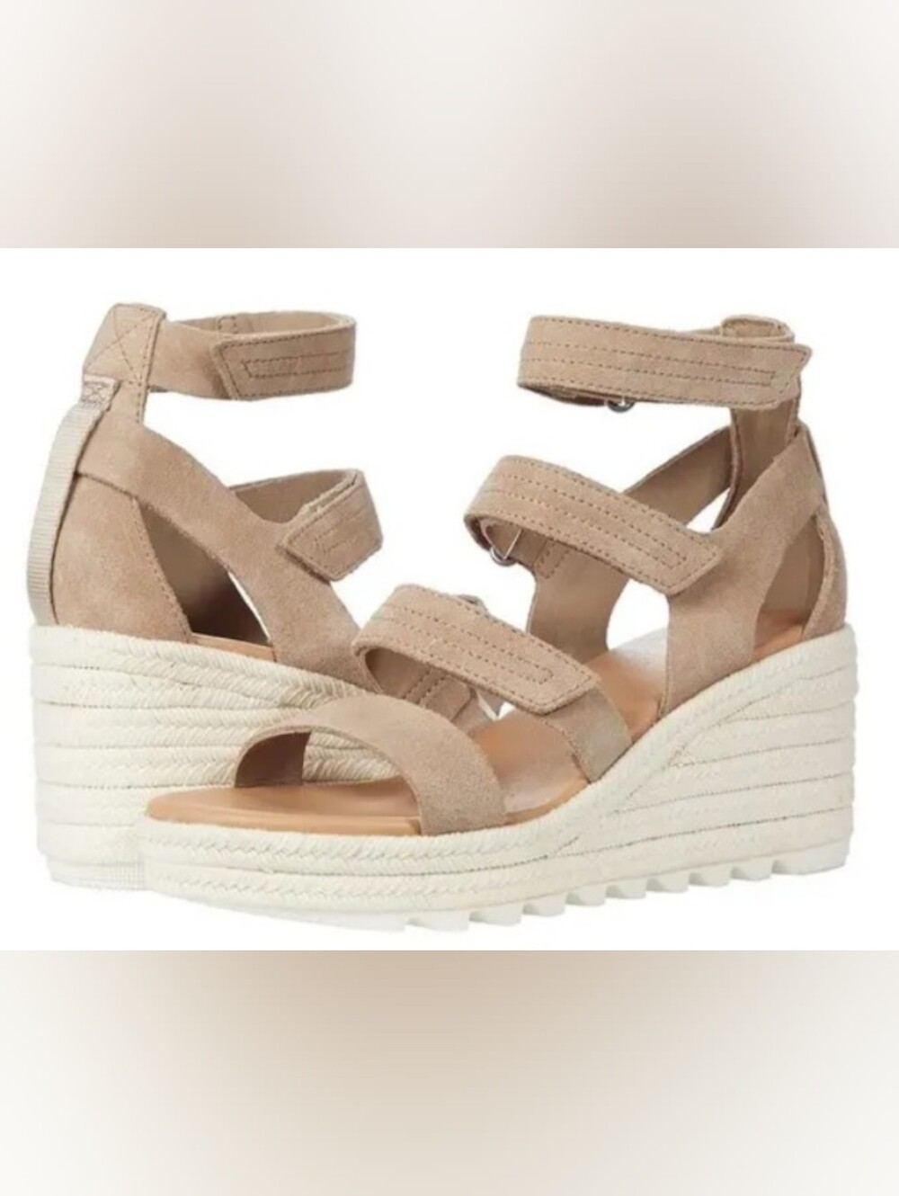 Sorel Cameron Multi Strap Wedge Sandals Size 8 Used Exc